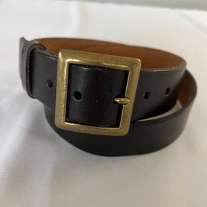 3 for $12, Dockers Vintage Genuine Leather Belt, Size 36/90, Black/Gold Buckle